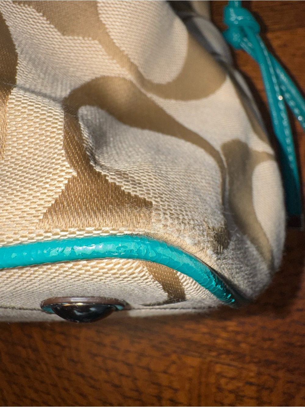 Coach Vintage Signature Stripe Carryall Tote Bag w/2 Hang Tags - Picture 11 of 16